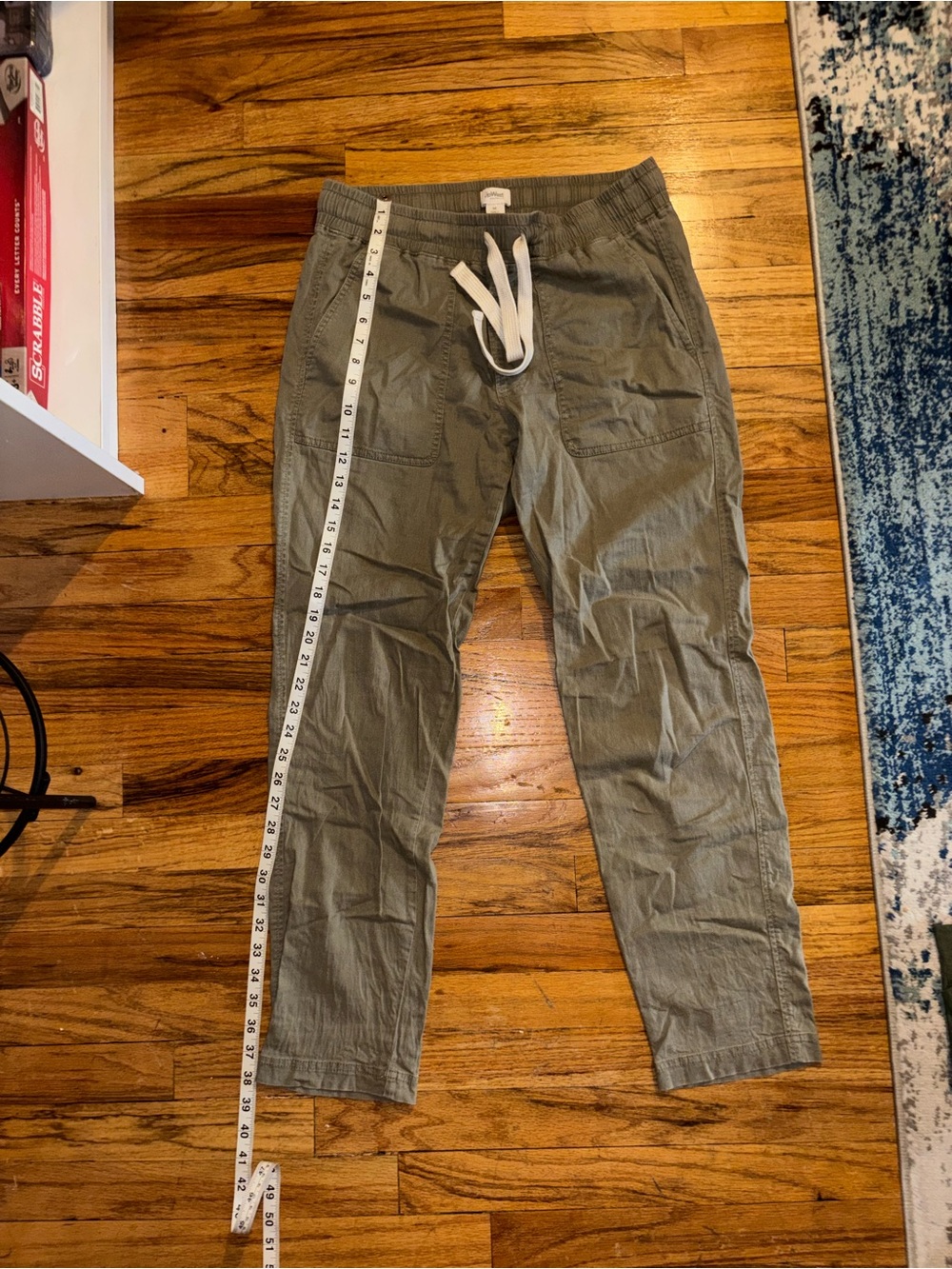 UpWest Olive Green Drawstring Ankle Pants